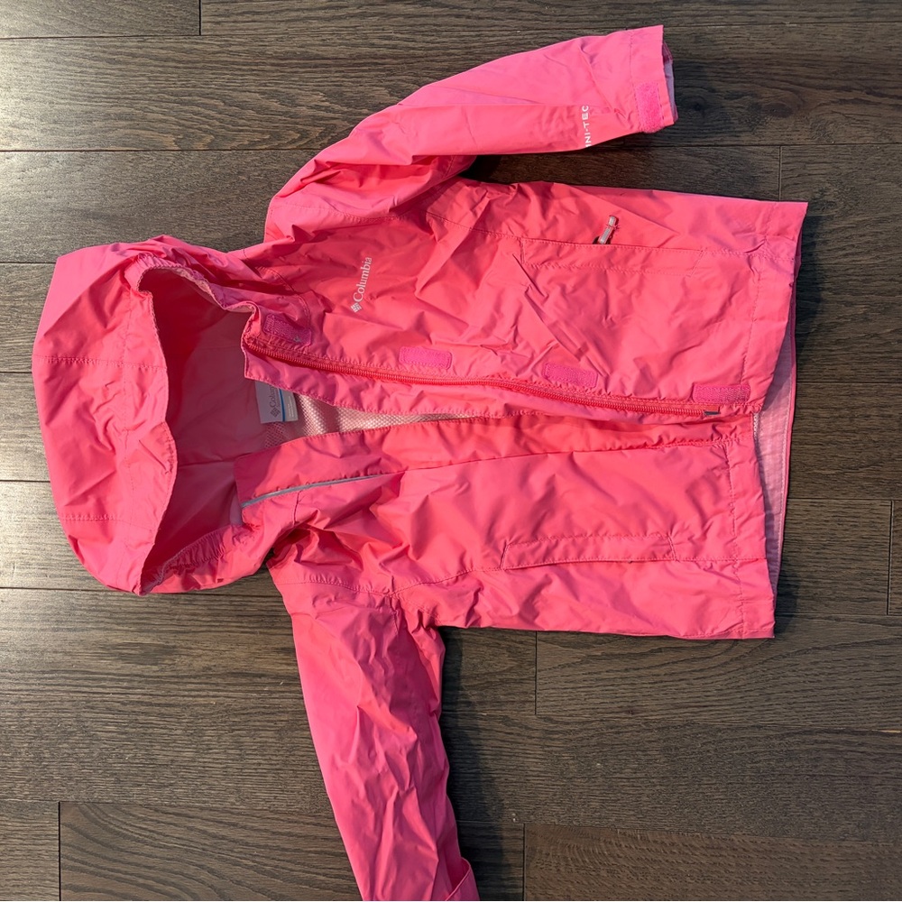Columbia Vibrant Pink Kids Raincoat